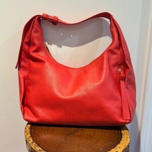 Tote Le Monde Designer Leather Red Barcelona Shoulder Bag MSRP $595 online